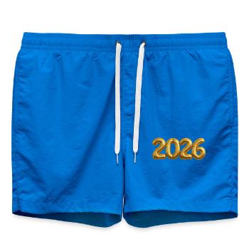 Ballons dorés de l’année 2026 - Short de bain - cobalt blue - Devant - AI Model Male 185 light (185cm)