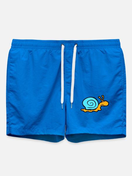 snail shell snail slug smiles sweetly - Swim Trunks - cobalt blue