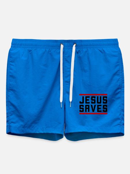 Jesus Rettet Christlich - Badeshorts - Cobalt blue