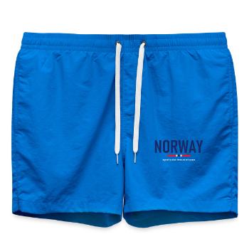 Norvège - Norvège - Norvège - Drapeau - Scandinavie - Short de bain - cobalt blue - Devant - AI Model Male 185 light (185cm)