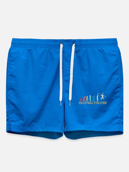 Volleyball Evolution Graphic T-Shirt - Swim Trunks - cobalt blue
