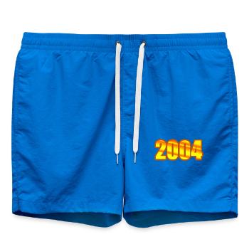 Jahreszahl 2004 - Badeshorts - Cobalt blue - Vorne - AI Model Male 185 light (185cm)