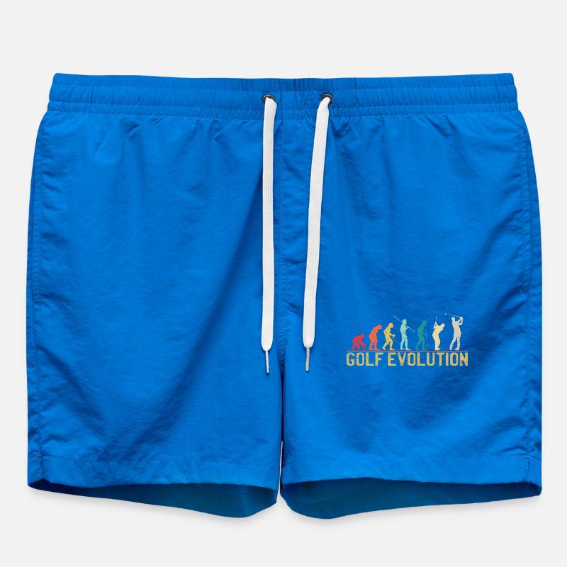 Golf Evolution Silhouette Design - Swim Trunks - cobalt blue