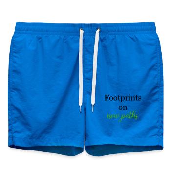 Fußabdrücke auf neuen Pfaden Entdeckungsreise - Badeshorts - Cobalt blue - Vorne - AI Model Male 185 light (185cm)