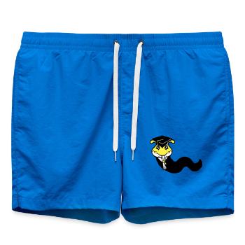 Raupe Schulabschluss Abitur bestanden College Wurm - Badeshorts - Cobalt blue - Vorne - AI Model Male 185 light (185cm)