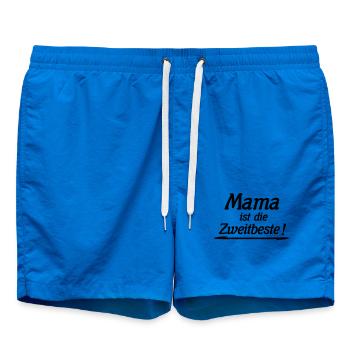 Maman est la deuxième meilleure - Short de bain - cobalt blue - Devant - AI Model Male 185 light (185cm)