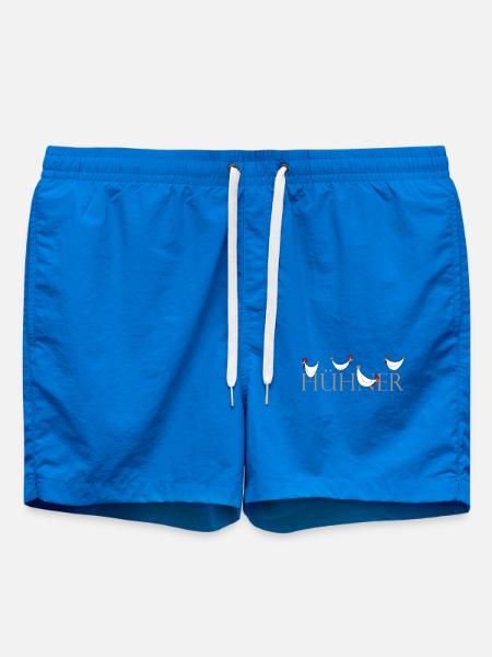 Lustige Hühner-Illustration auf Keramik - Badeshorts - Cobalt blue