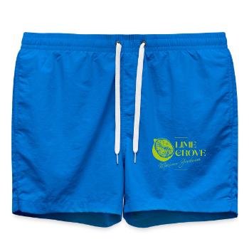 Lime Grove Logo de la bonté mexicaine - Short de bain - cobalt blue - Devant - AI Model Male 185 light (185cm)