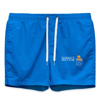 Werdender Papa werdende Väter - Badeshorts - Cobalt blue - Vorne - AI Model Male 185 light (185cm)