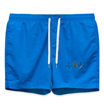 Conception de la marijuana et des battements de cœur - Short de bain - cobalt blue - Devant - AI Model Male 185 light (185cm)