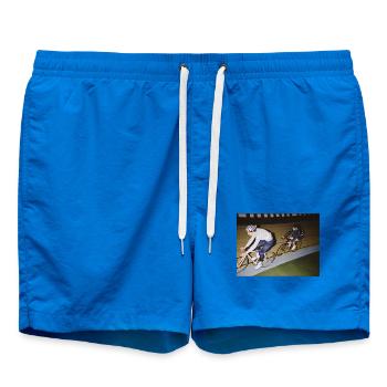 Rennradfahrer – Vintage Bahn - Badeshorts - Cobalt blue - Vorne - AI Model Male 185 light (185cm)
