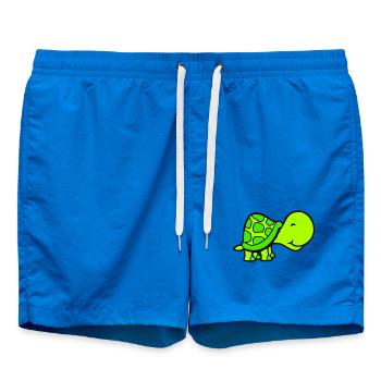 tortue mignonne souriante heureuse drôle - Short de bain - cobalt blue - Devant - AI Model Male 185 light (185cm)