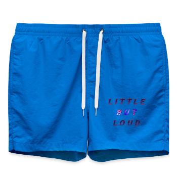 Effet rétro bébé dictons naissance petit mais fort - Short de bain - cobalt blue - Devant - AI Model Male 185 light (185cm)