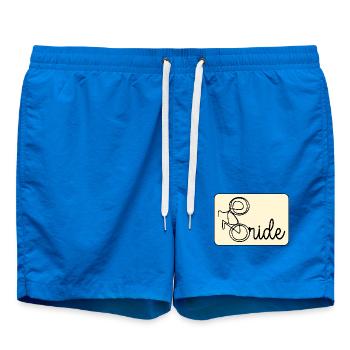 HOCHZEIT RADFAHREN FAHRRAD BRAUT JUNGGESELLINNENABSCHIED - Badeshorts - Cobalt blue - Vorne - AI Model Male 185 light (185cm)