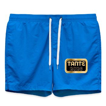 ANNONCE DU BÉBÉ D’AOÛT 2026 - Short de bain - cobalt blue - Devant - AI Model Male 185 light (185cm)