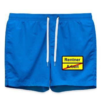 Kritische Melodie Rentner Arbeit - Badeshorts - Cobalt blue - Vorne - AI Model Male 185 light (185cm)