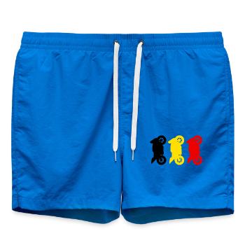 Moto Belgique Flag Motorsport Biker - Short de bain - cobalt blue - Devant - AI Model Male 185 light (185cm)