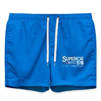Abstraktes geometrisches Muster Ombre - Badeshorts - Cobalt blue - Vorne - AI Model Male 185 light (185cm)