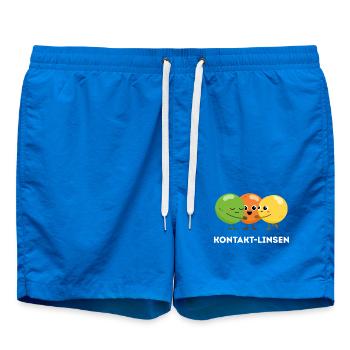 Lentilles de contact – Douce blague linguistique - Short de bain - cobalt blue - Devant - AI Model Male 185 light (185cm)