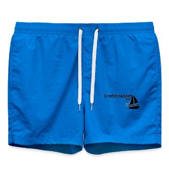 Confirmation 2026 Horizon Ship Cross Anchor Heart - Short de bain - cobalt blue - Devant - AI Model Male 185 light (185cm)