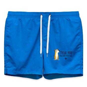 Je peux pas mon chien m'attend humour - Short de bain - cobalt blue - Devant - AI Model Male 185 light (185cm)