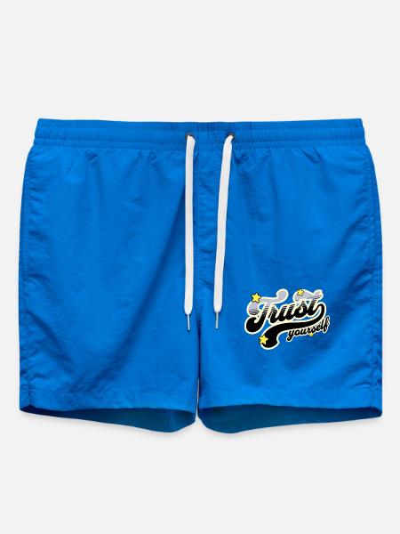 Retro Trust Yourself - Swim Trunks - cobalt blue