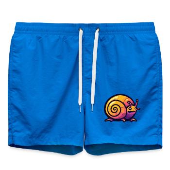 Escargot Halloween Bande dessinée Drôle - Short de bain - cobalt blue - Devant - AI Model Male 185 light (185cm)
