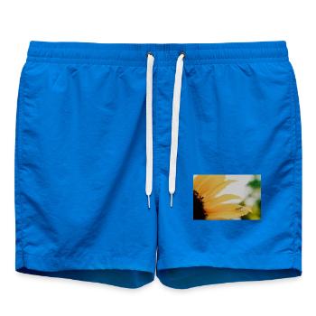 Sonnenblumen Wasserfarben - Badeshorts - Cobalt blue - Vorne - AI Model Male 185 light (185cm)