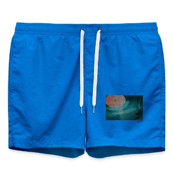 Platine vinyle à motif incurvé - Short de bain - cobalt blue - Devant - AI Model Male 185 light (185cm)