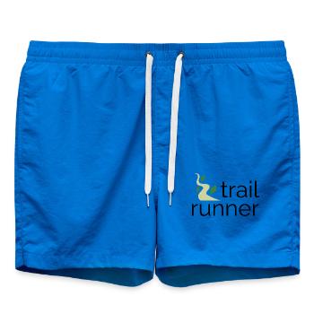 Trail Runner - Design mit Text und Trail - Badeshorts - Cobalt blue - Vorne - AI Model Male 185 light (185cm)