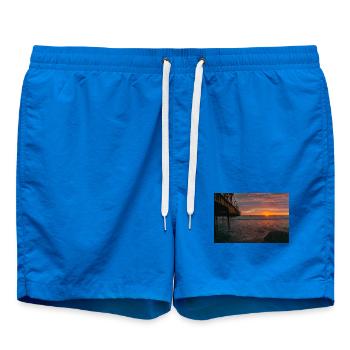 Sonnenaufgang Saltburn Pier am ruhigen Ufer - Badeshorts - Cobalt blue - Vorne - AI Model Male 185 light (185cm)