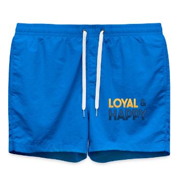 Loyal & glücklich - Badeshorts - Cobalt blue - Vorne - AI Model Male 185 light (185cm)
