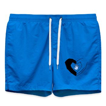 Famille Mains Coeur Amour Protection Vecteur - Short de bain - cobalt blue - Devant - AI Model Male 185 light (185cm)