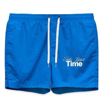 Prenez votre temps Conception - Short de bain - cobalt blue - Devant - AI Model Male 185 light (185cm)