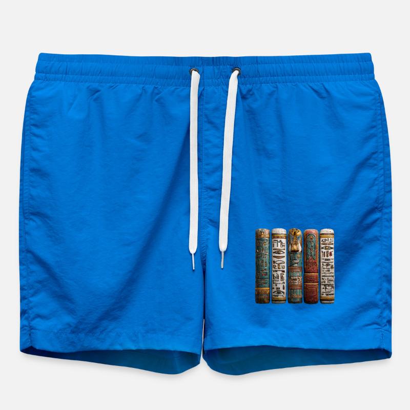Reading hieroglyphic stelae is a science - Swim Trunks - cobalt blue