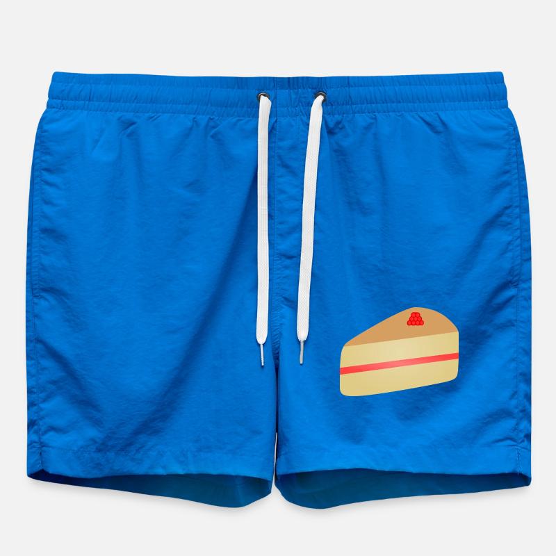 Pastel Cake Slice Raspberry - Swim Trunks - cobalt blue