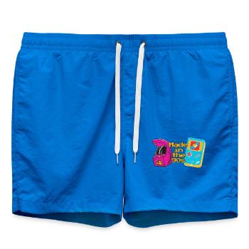 Fabriqué dans les années 90 – Retro Gamer Design - Short de bain - cobalt blue - Devant - AI Model Male 185 light (185cm)