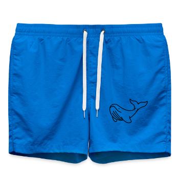 Baleine majestueuse – Design Océan & Bien-être Animal - Short de bain - cobalt blue - Devant - AI Model Male 185 light (185cm)
