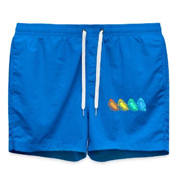 Huîtres - Short de bain - cobalt blue - Devant - AI Model Male 185 light (185cm)