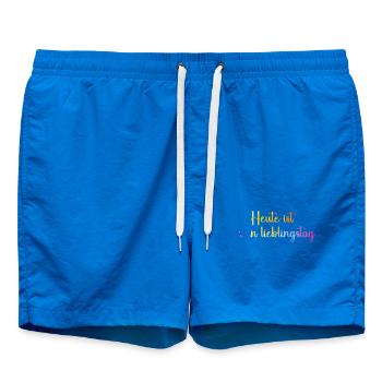 heute_ist_mein_lieblingstag_bunt_farben_ - Short de bain - cobalt blue - Devant - AI Model Male 185 light (185cm)