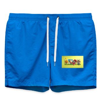 Aventure Enfants Puzzle Multicolore - Short de bain - cobalt blue - Devant - AI Model Male 185 light (185cm)