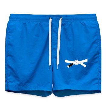 Whitebelt - Weißgurt - Badeshorts - Cobalt blue - Vorne - AI Model Male 185 light (185cm)