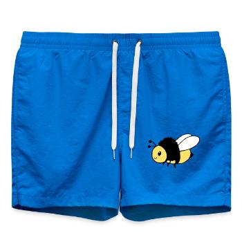 Niedliches Bienen T-Shirt  lustiges Design Imker - Badeshorts - Cobalt blue - Vorne - AI Model Male 185 light (185cm)