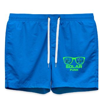 Solarpunk Vision - Short de bain - cobalt blue - Devant - AI Model Male 185 light (185cm)