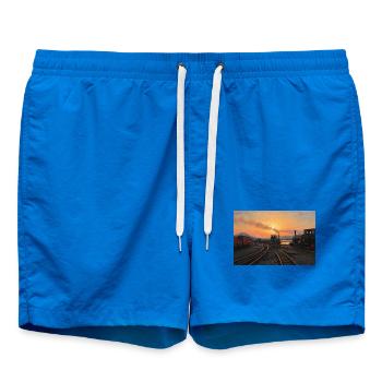 Ffestiniog Coucher de soleil - Short de bain - cobalt blue - Devant - AI Model Male 185 light (185cm)
