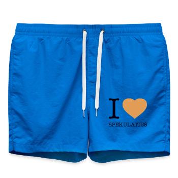I love Spekulatius - Badeshorts - Cobalt blue - Vorne - AI Model Male 185 light (185cm)