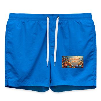 Restez toujours joyeux - Short de bain - cobalt blue - Devant - AI Model Male 185 light (185cm)