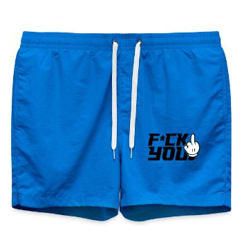 Mittelfinger F_ck You - Badeshorts - Cobalt blue - Vorne - AI Model Male 185 light (185cm)