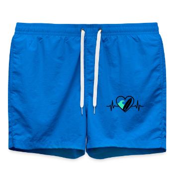 Surf Cœur Vague Plage Liberté - Short de bain - cobalt blue - Devant - AI Model Male 185 light (185cm)