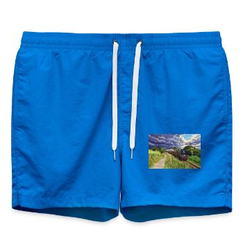 Heritage Express im Green Valley - Badeshorts - Cobalt blue - Vorne - AI Model Male 185 light (185cm)
